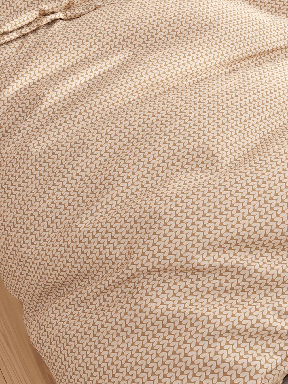 Пододеяльник Сказка "Вязание на бежевом" 1,5-спальный на молнии 145х215 см, перкаль