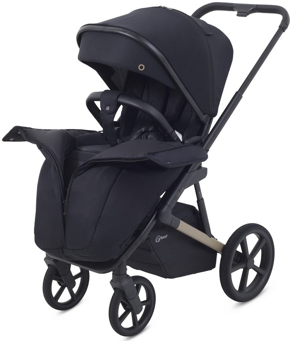 Детская коляска Rant Garda 3 в 1 с автокреслом Evomax Black Black