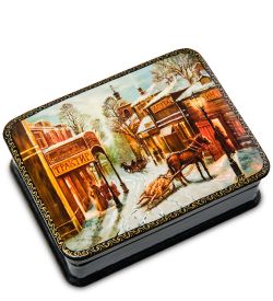 Народные промыслы ШК-19/35-B Шкатулка в технике декупаж «Старая Москва» (10х8х3,5)