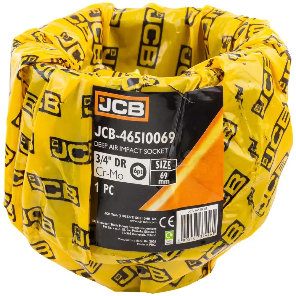 Головка ударная глубокая 69мм (6гр.), 3/4'' JCB JCB-46510069
