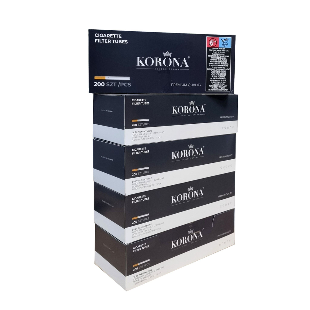 Гильзы для сигарет "Korona" Regular 5х200шт (Комплект)
