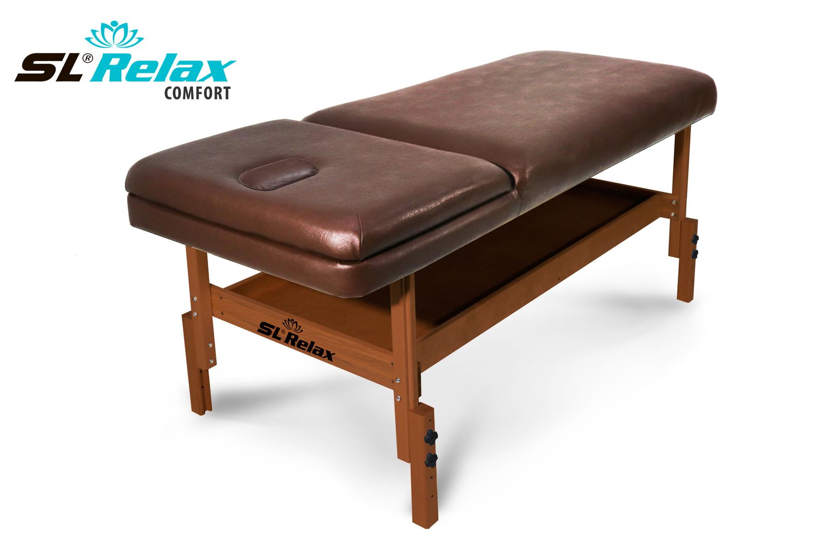 Массажный стол Relax Comfort коричневая кожа фото №7