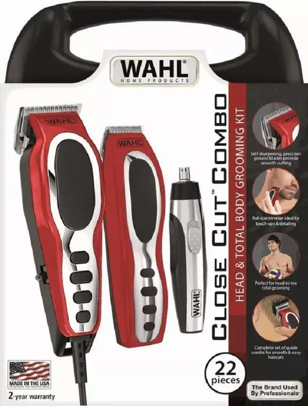Набор для стрижки Wahl CloseCut Combo, красный (79520-5616) - 3