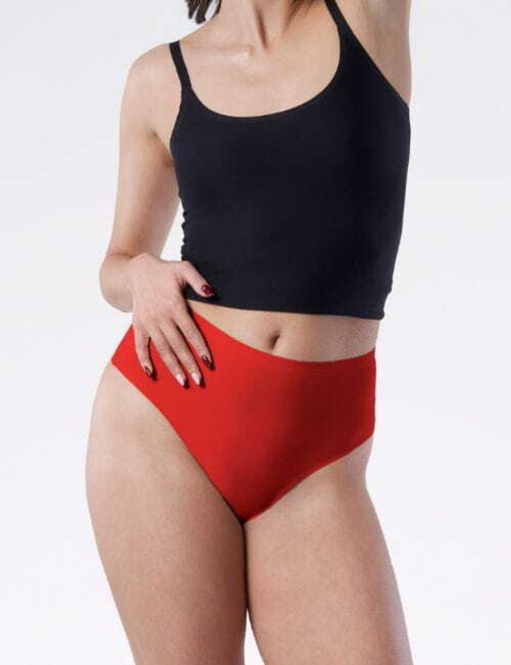 Трусики-стринги с высокой линией талии Stringi Maxi (Размер: M) (Цвет: черный)