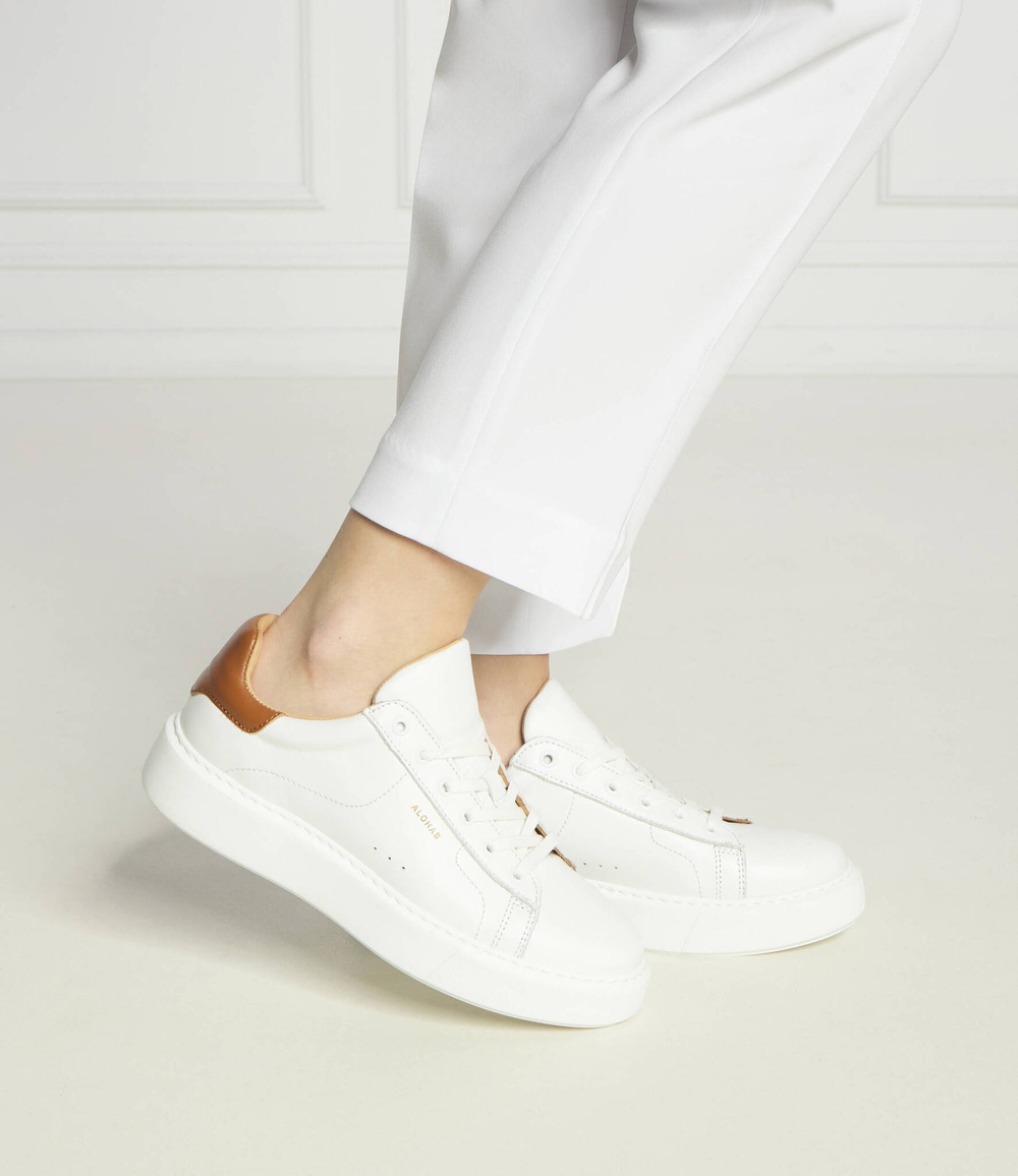 Кожаные кроссовки Alohas - белый(S00603)