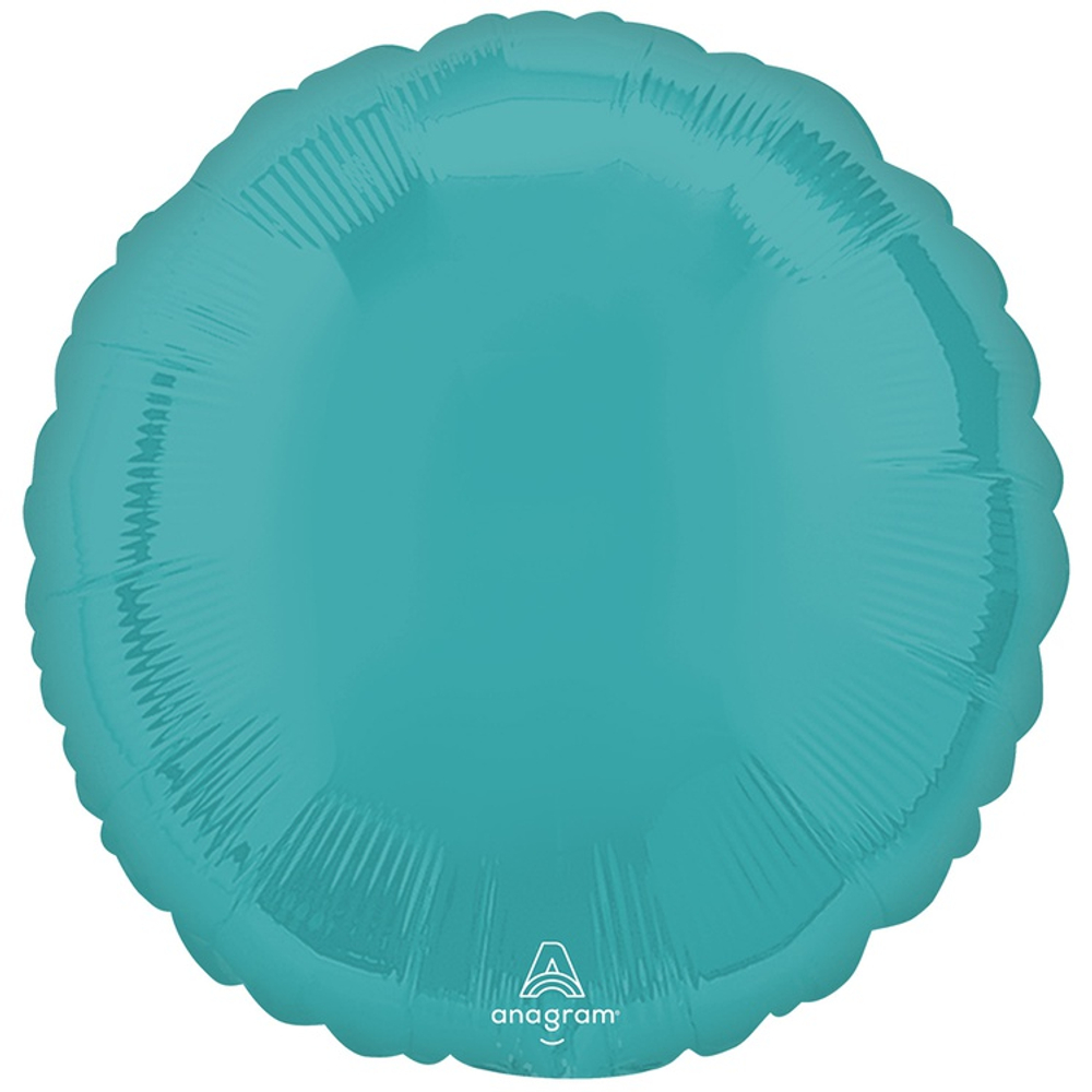 Шар фольгированный Круг 43 см (Голубой)