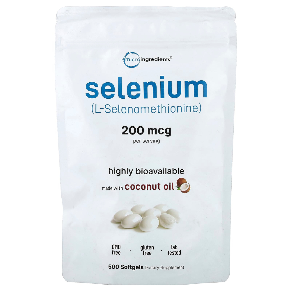Micro Ingredients, селен, 200 мкг, 500 капсул