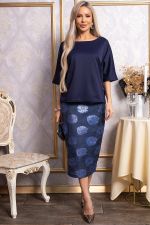 Блуза Стильный замысел (синяя) Б14842-10М LT Collection