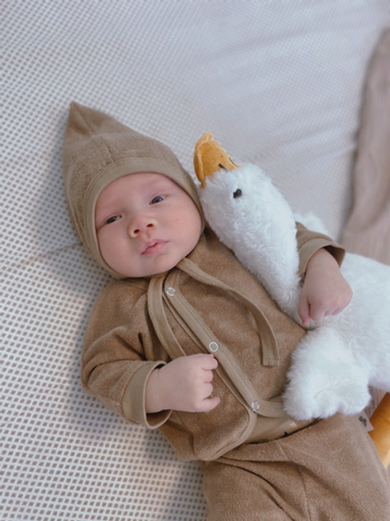 Махровый топ на кнопках RinaAmari Светлый кофе