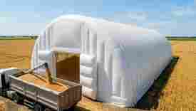 Надувной пневмоангар для зерна: расчет объема, примеры и выгоды