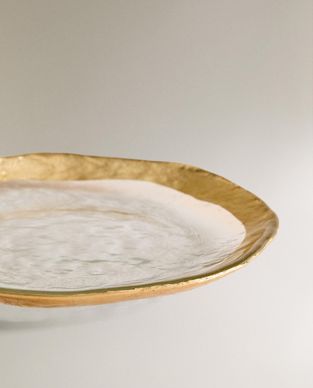 Zara Home тарелка пирожковая из стекла, цвет золотой, 15 см