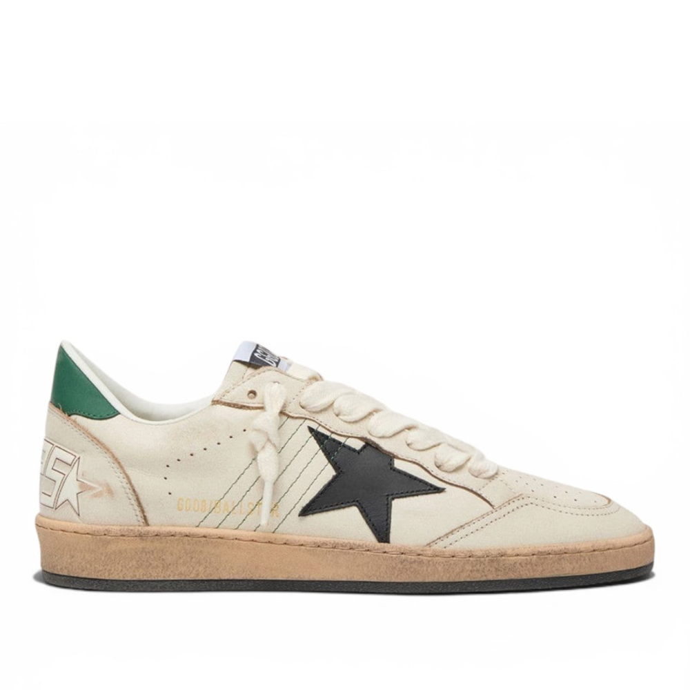 Женские Golden Goose Ball Star with Black Leather Star and Green Leather Heel Tab