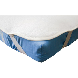 Наматрасник для детской кроватки, 125х65 см ПУ основа с х/б, голубой
