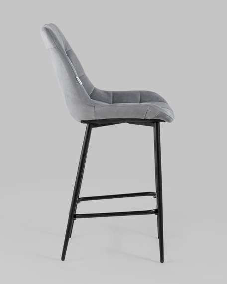 Стул полубарный Флекс велюр велютто серый