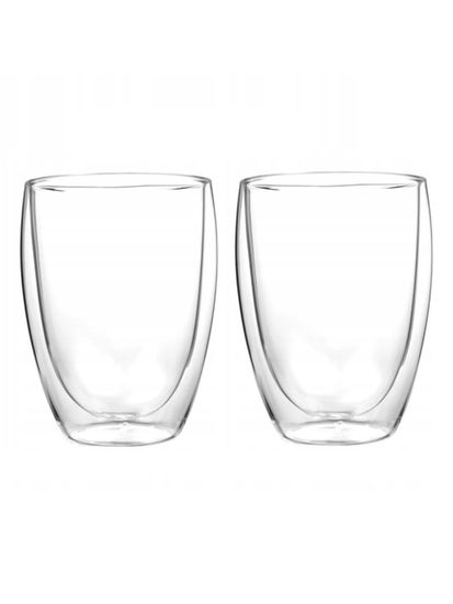 Набор стеклянных стаканов 2 шт. 300 мл. Kamille KM 9004 с двойными стенками