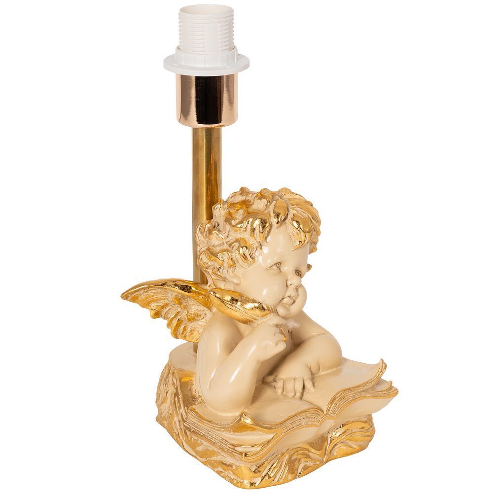 Настольная лампа Ангел Поэт Айвори с абажуром Мадлен Бежевый