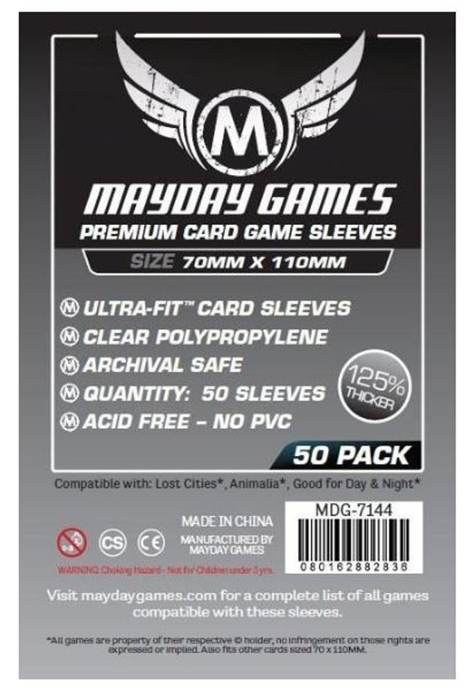 Протекторы для настольных игр Mayday Premium Magnum Lost Cities (70x110) - 50 штук