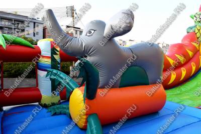 Профессиональный надувной батут "Гранд-саванна" 17*10*9 м