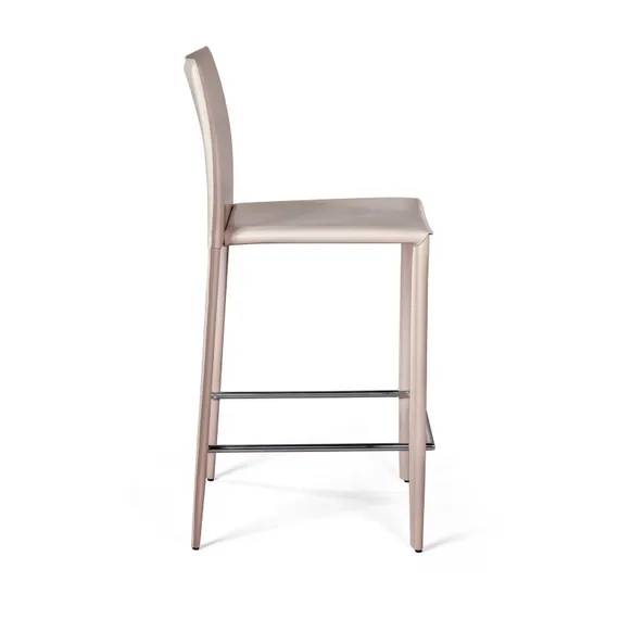 Стул полубарный Rolf, кожа капучино