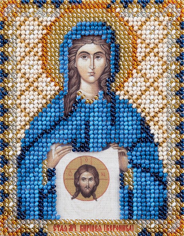 Набор для вышивания бисером Panna, Икона Святой мученицы Виринеи (Вероники) Едесской, 8,5х11 см