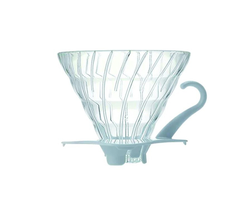 Воронка стеклянная для приготовления кофе Hario V60-02, VDGR-02-W, белая