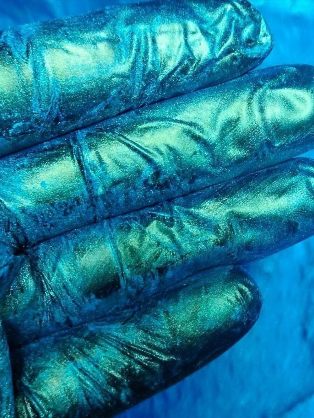 Премиум пигмент 8933 - Голубой (с золотым и зелёным) - универсальный