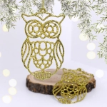 Подвеска «Мудрая сова» 10 см (набор 2 шт), золото