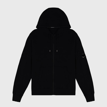 Худи на молнии C. P. Company Light Fleece Black