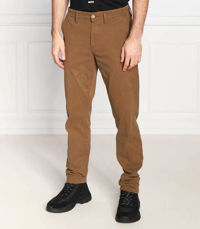 чиносы schino taber BOSS ORANGE - коричневый(50472558)