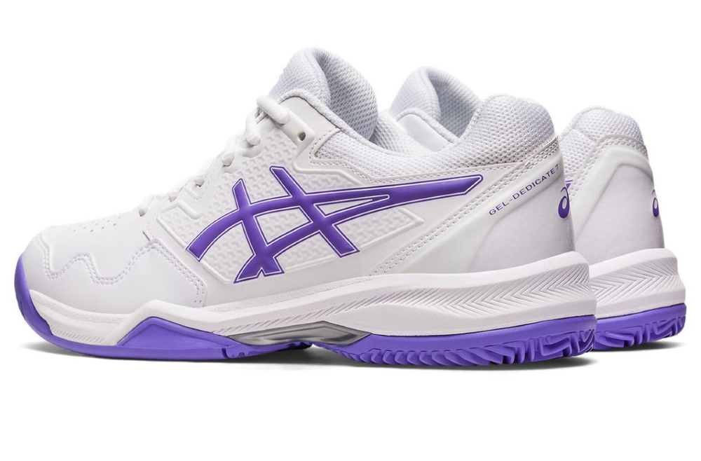Женские Кроссовки теннисные Asics Gel-Dedicate 7 Clay - white/amethyst