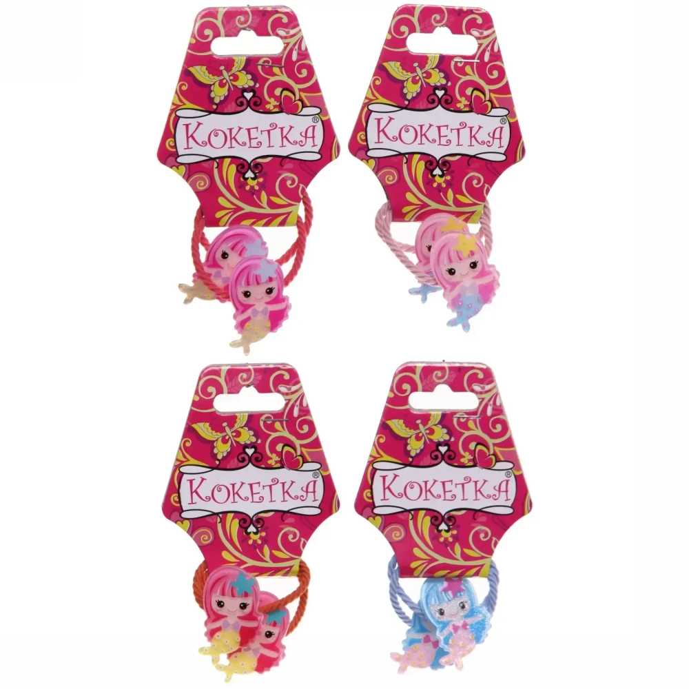 Резинки для волос 2 шт детские «Puppi- Русалочки», микс 4 цвета, d-3 см