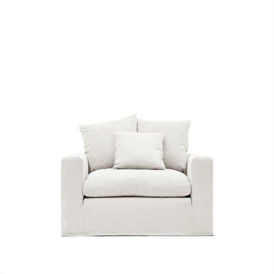 A cover designed to keep your Nora armchair in brand-new conition. Made from linen and cotton fabri