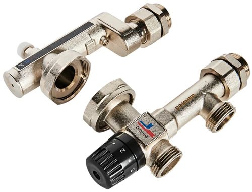 Насосно-смесительный узел Rommer RDG-0120-005010 с термостатическим клапаном 20-55°C, без насоса
