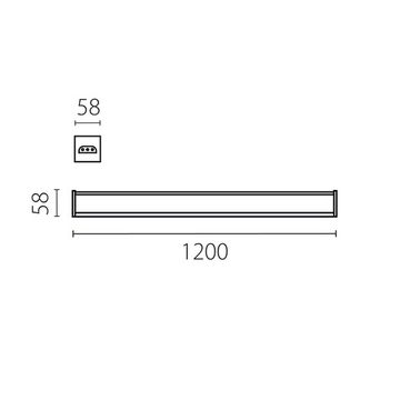 Линейный светодиодный светильник 50W 3000-6000К 456507 черный Trito Lightstar
