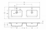 Тумба с раковиной BelBagno KRAFT 2C 120 серый цемент