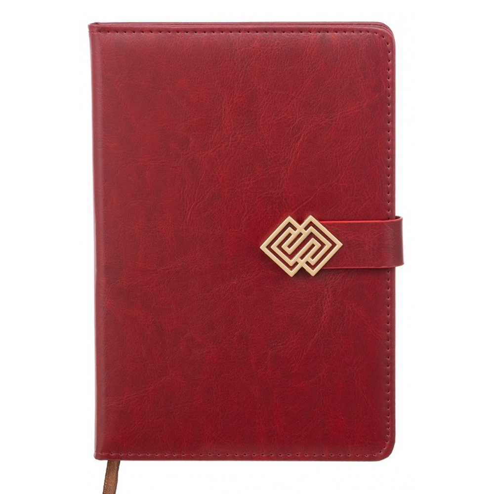 Ежедневник Basir, формат А5, материал-кожезаменитель, бордовый цвет, 116 листов, размер 14,5*21 см