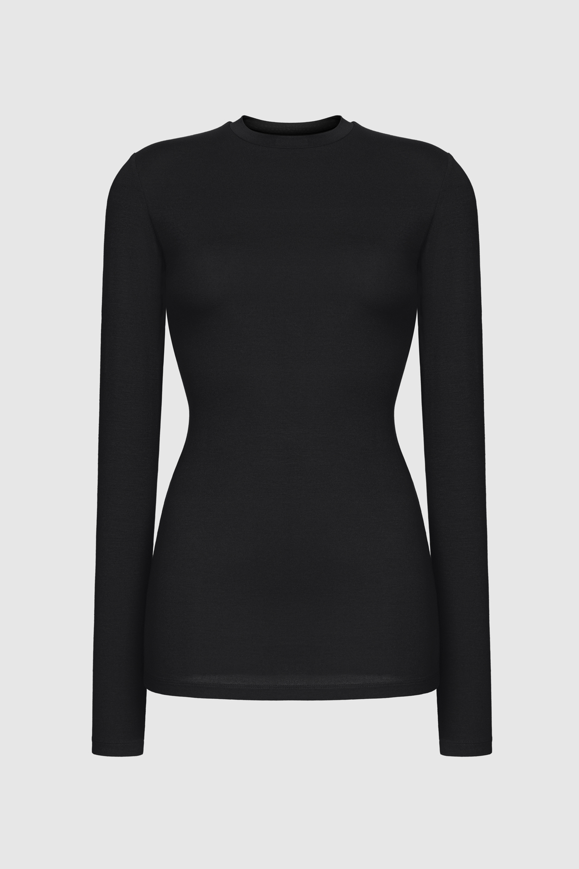 Лонгслив удлиненный черный