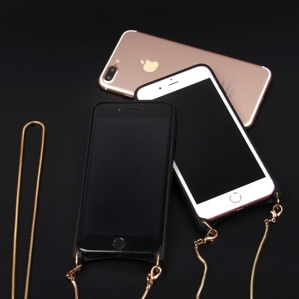 Чехол c цепочкой для iPhone 7 Plus/8 Plus, 010792 Золотой