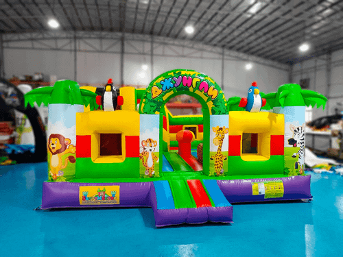 Коммерческий надувной батут «Сафари-джунгли ЭКСТРА», 5*5*2,5 м.