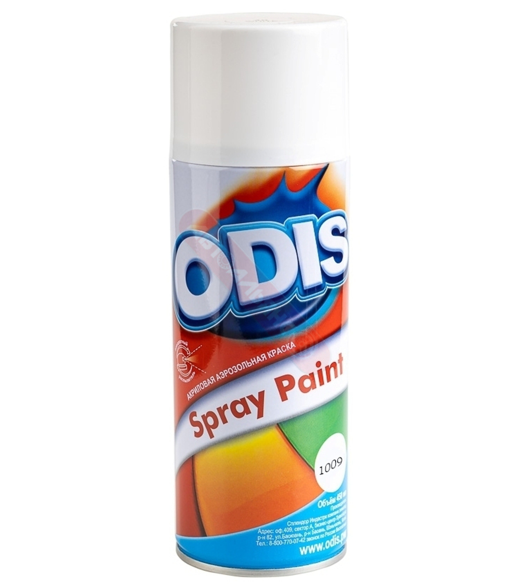 Краска-спрей ODIS грунт белый №1009 450мл (12)