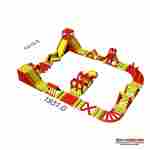 Надувной аквапарк на воде «Вулкан парк» 19х15х5 м