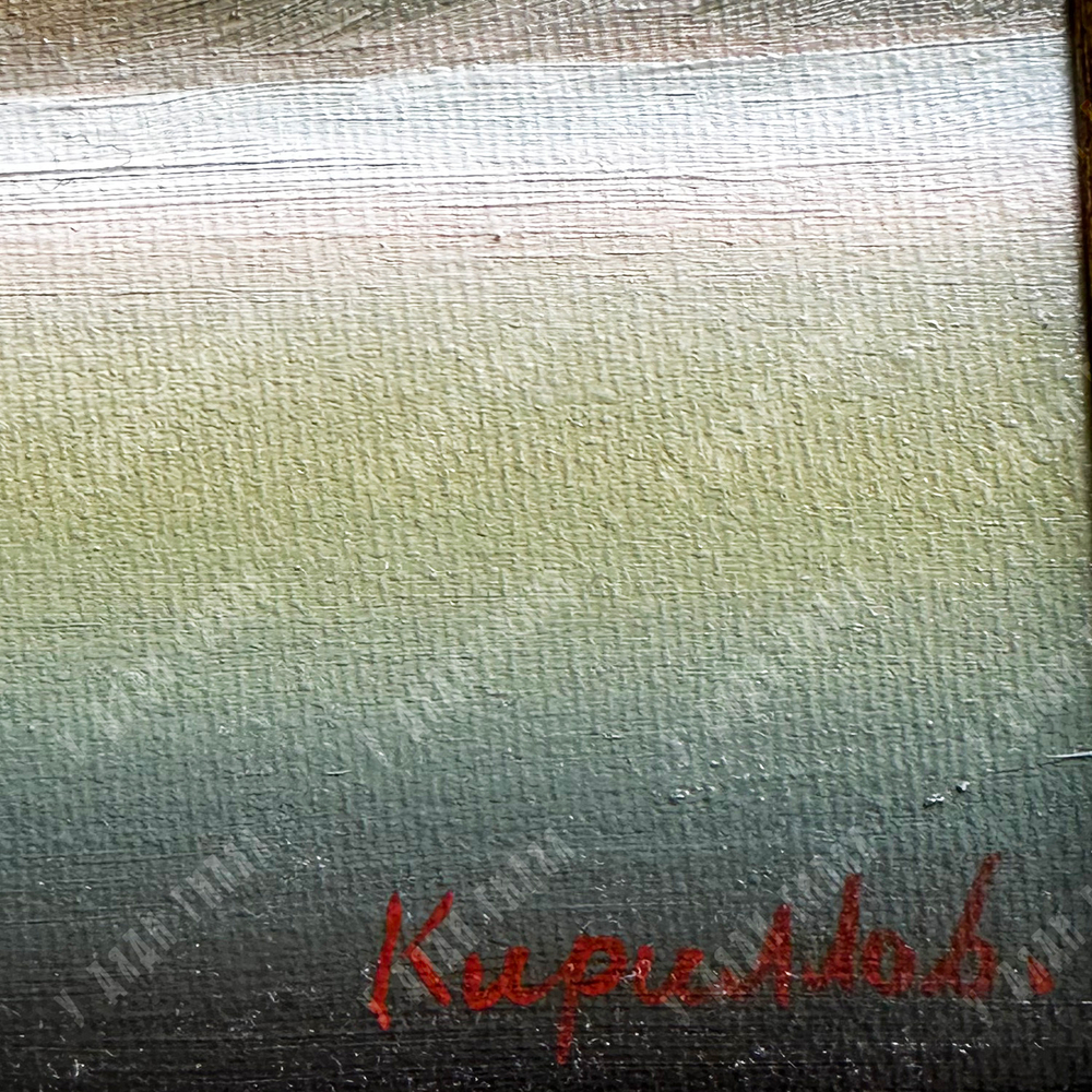 Кириллов А. «Морской пейзаж с парусником». Масло. 2020-е гг.