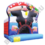 Коммерческий надувной батут "Пират" с крышей