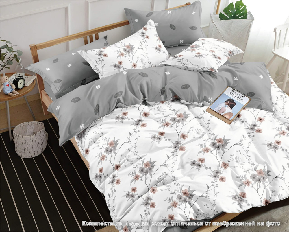 Комплект постельного белья Евро с простыней на рез.160Х200 ПОПЛИН "Весна ЕМ" (нав. 70х70 или 50х70)