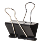 Зажимы для бумаг 51мм, 12 шт, черные, картонная коробка