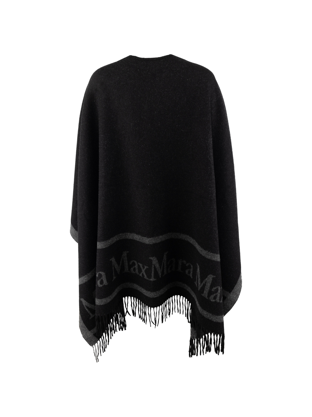 MAX MARA пончо - черно-серый