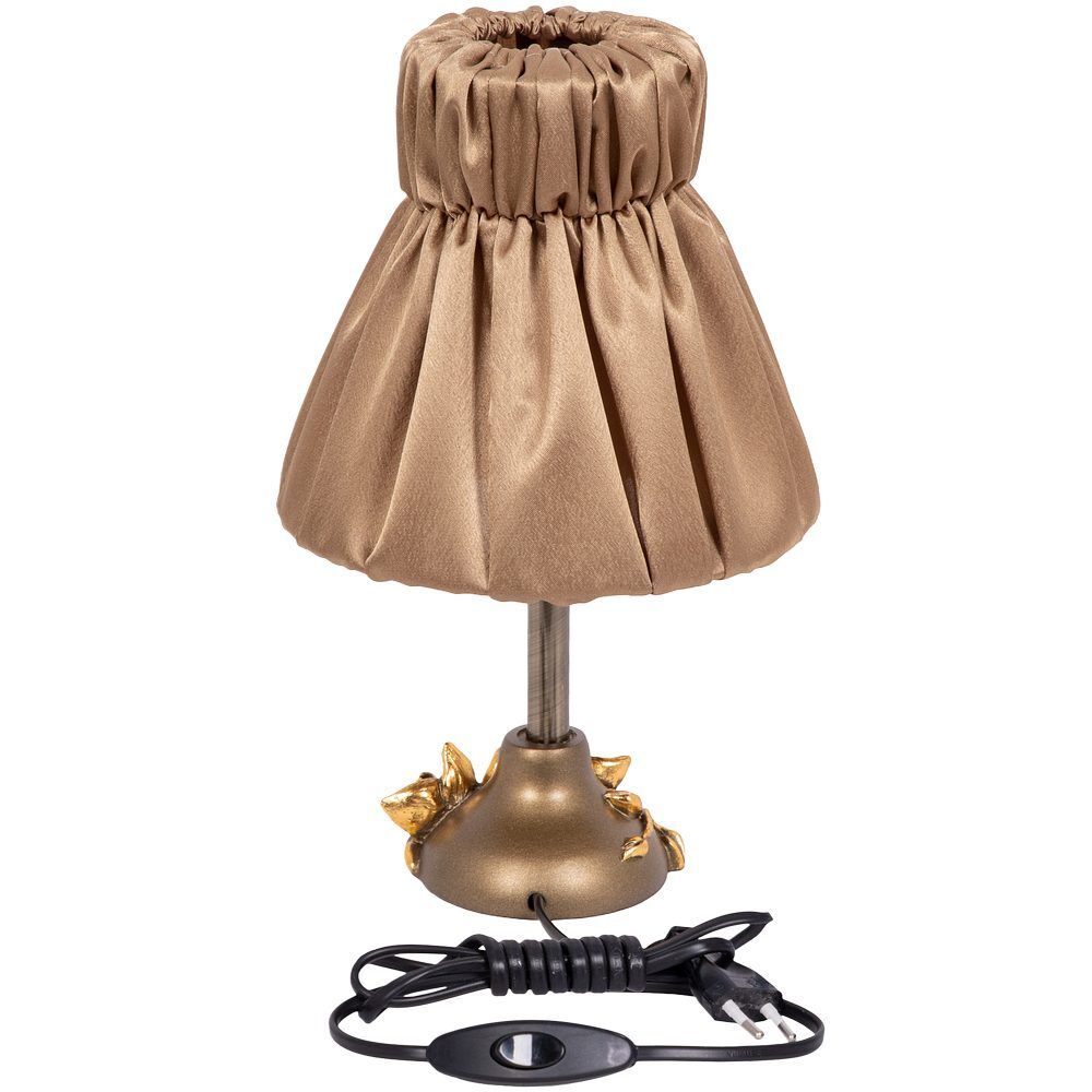 Настольная лампа Орхидея Лайм Бронза с абажуром Адель Бронза