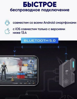 Игровая мышь и клавиатура для телефона GAMWING MIX Pro+