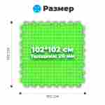 ЭВА-плитка зелёно-жёлтая 102×102×2 см - мягкий коврик-пазл, ромбы, 10 шт.