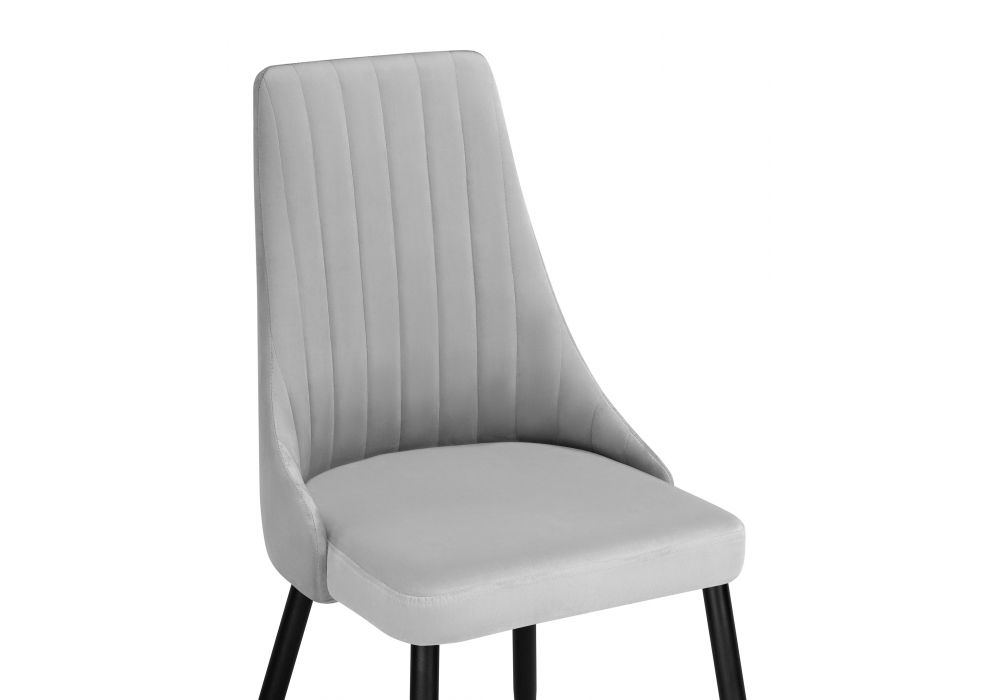 Стул на металлокаркасе Кора светло-серый / черный